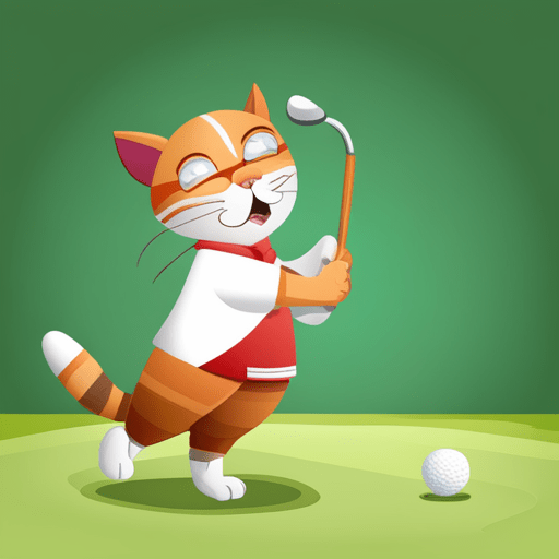 골프치는 고양이
